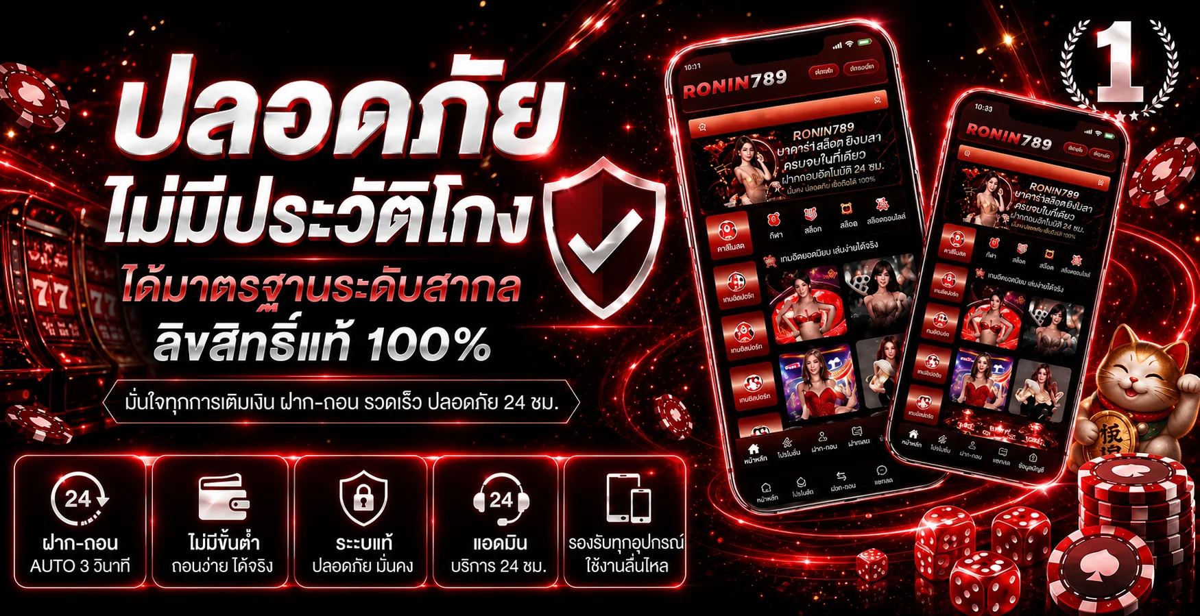ระบบความปลอดภัย RONIN789 และบริการฝากถอนออโต้